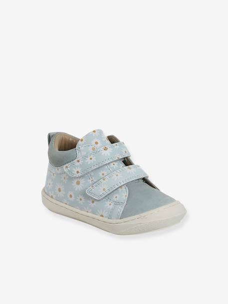 Chaussures premiers pas bébé velcro beige imprimé+bleu imprimé+bois de rose+bronze+lot rose+mauve+or+rose+rose imprimé+rose poudré+turquoise+vert imprimé 65 - vertbaudet enfant 