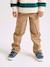Pantalon droit cargo droit morphologique tour de hanches médium bleu nuit+sable 8 - vertbaudet enfant 