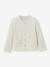 Gilet fille en molleton - coton bio - écru 1 - vertbaudet enfant 