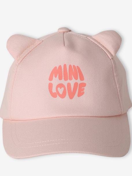 Casquette bébé fille oreilles décoratives rose pâle 2 - vertbaudet enfant 