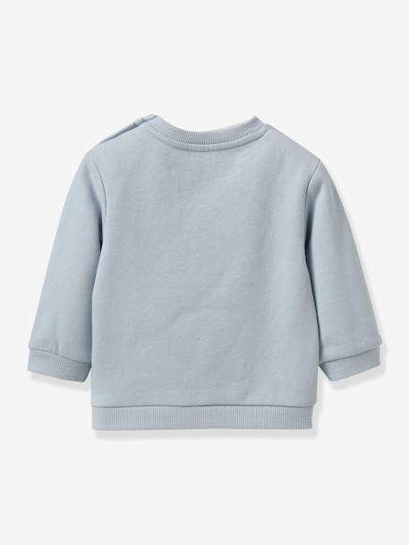 Sweat lettres en tissu Liberty bébé- Coton biologique bleu clair 2 - vertbaudet enfant 
