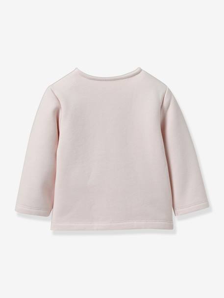 Cardigan en molleton bébé - Coton biologique rose pâle 2 - vertbaudet enfant 