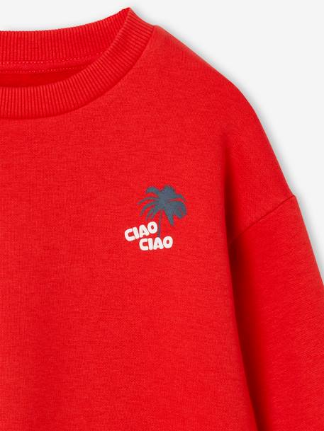 Sweat motif vacances au dos garçon rouge 3 - vertbaudet enfant 
