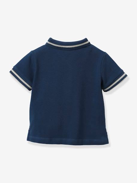 polo en maille piquée bébé - Coton biologique indigo 3 - vertbaudet enfant 