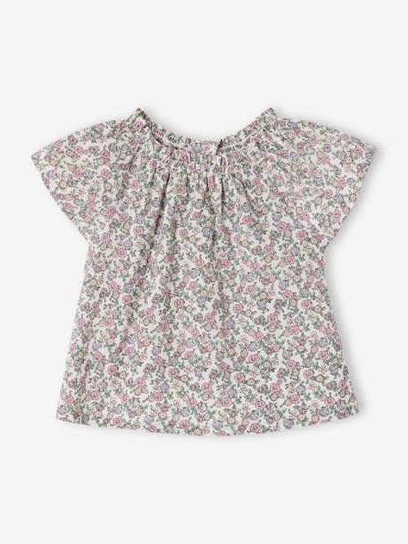 Blouse naissance imprimée petites fleurs écru 1 - vertbaudet enfant 