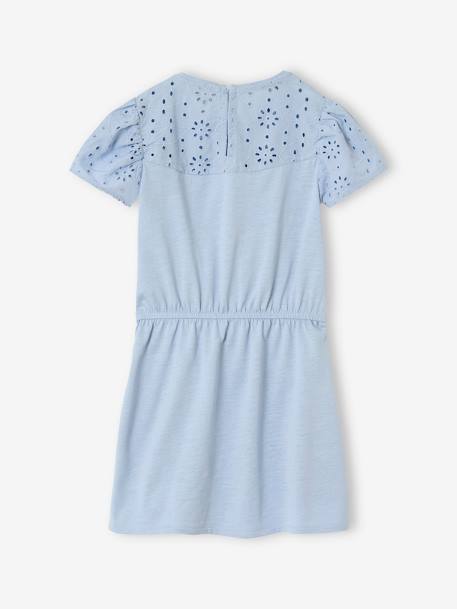 Robe détails en broderie anglaise fille bleu pâle+corail+lilas+mauve+vert sauge 2 - vertbaudet enfant 