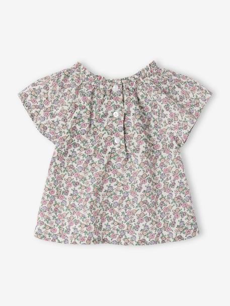 Blouse naissance imprimée petites fleurs écru 3 - vertbaudet enfant 