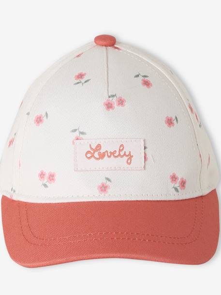 Casquette « Lovely » bébé Ecru/rose 2 - vertbaudet enfant 