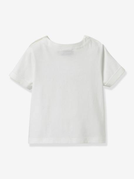 Tee-shirt bébé lettres en tissu Liberty - Coton biologique vert imprimé 3 - vertbaudet enfant 