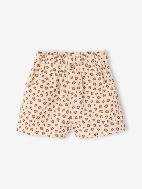 Short léopard en gaze de coton bébé vanille 3 - vertbaudet enfant 