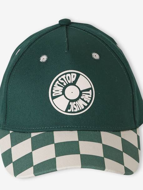 Casquette 'damier' garçon vert d'eau 3 - vertbaudet enfant 