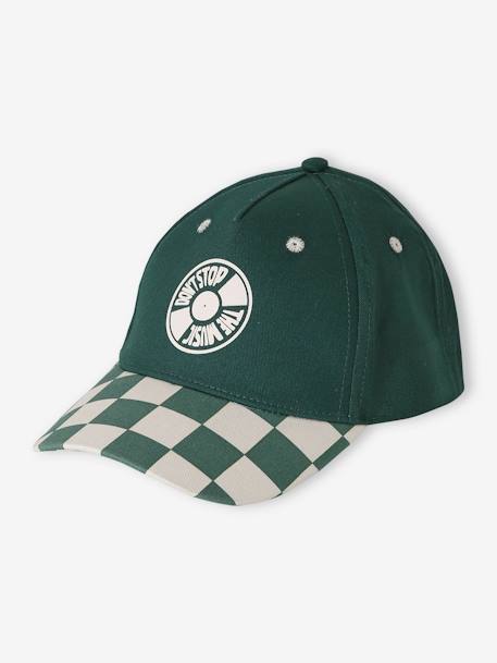 Casquette 'damier' garçon vert d'eau 1 - vertbaudet enfant 