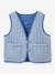 Veste matelassée sans manches fille vichy brodé carreaux bleu 1 - vertbaudet enfant 