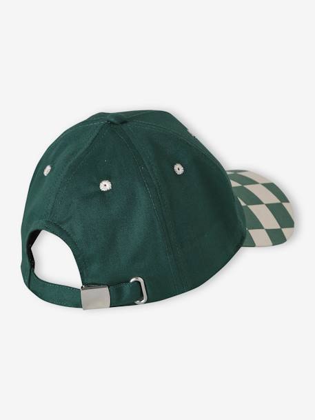Casquette 'damier' garçon vert d'eau 2 - vertbaudet enfant 