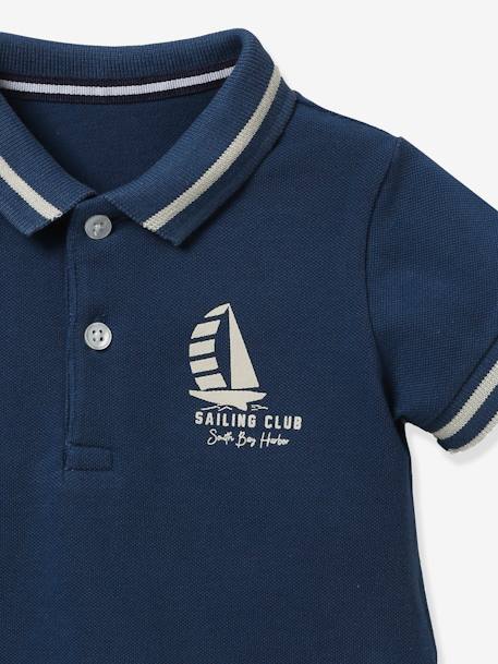 polo en maille piquée bébé - Coton biologique indigo 2 - vertbaudet enfant 
