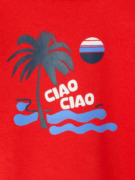 Sweat motif vacances au dos garçon rouge 4 - vertbaudet enfant 