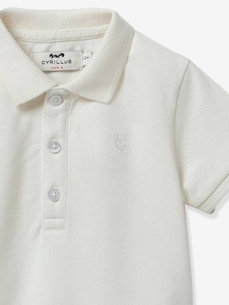 Polo en maille piquée bébé - Coton biologique écru 2 - vertbaudet enfant 