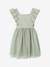 Robe cérémonie fille satin de coton à volants blanc+écru+rose pâle+vert sauge 24 - vertbaudet enfant 