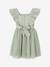 Robe cérémonie fille satin de coton à volants blanc+écru+rose pâle+vert sauge 25 - vertbaudet enfant 