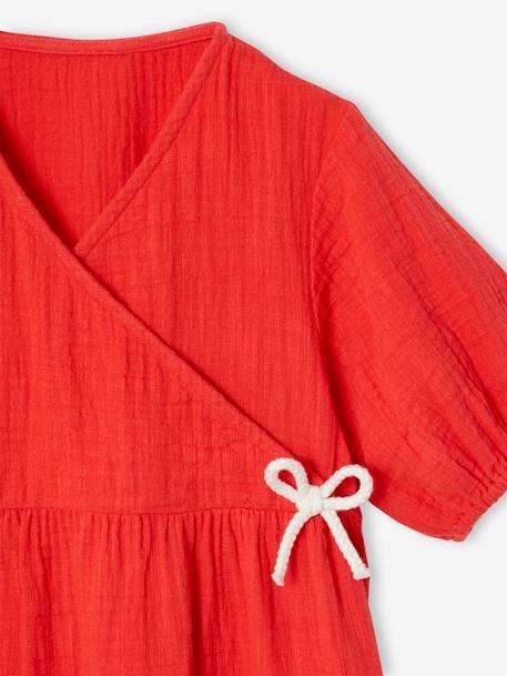 Robe à volant fille rouge 3 - vertbaudet enfant 