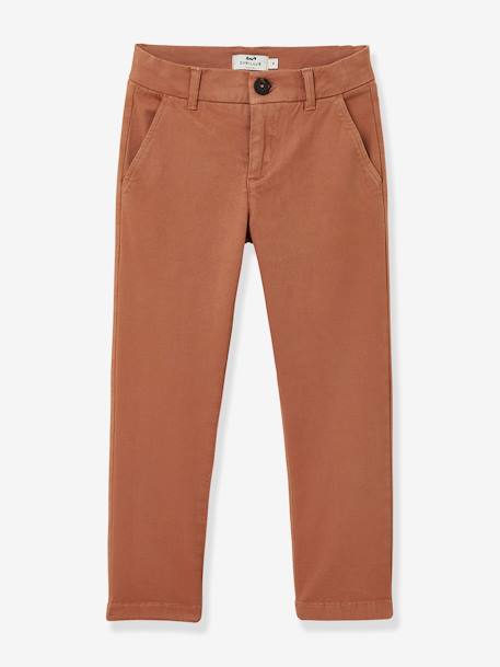 Chino light garçon Cyrillus terracotta 1 - vertbaudet enfant 