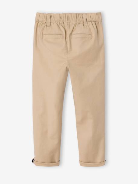 Pantalon garçon esprit chino facile à enfiler beige+marine 7 - vertbaudet enfant 