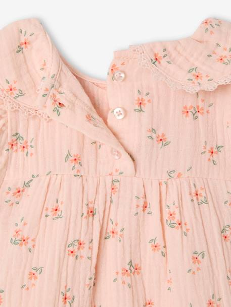 Robe à col claudine bébé fille rose pâle 4 - vertbaudet enfant 