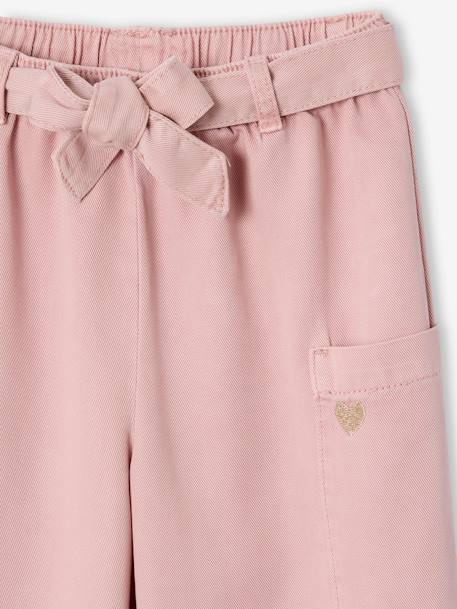 Pantacourt large en Lyocell fille rose 4 - vertbaudet enfant 