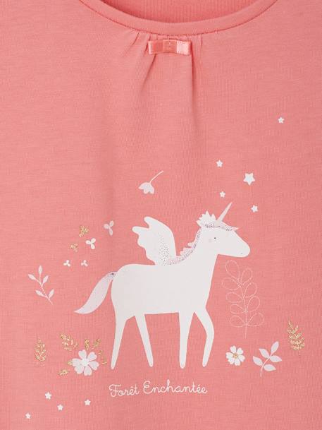 Ensemble fille chemise de nuit legging masque pochon nuit magique rose 6 - vertbaudet enfant 