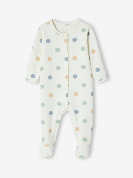 Pyjama bébé à pois écru 3 - vertbaudet enfant 