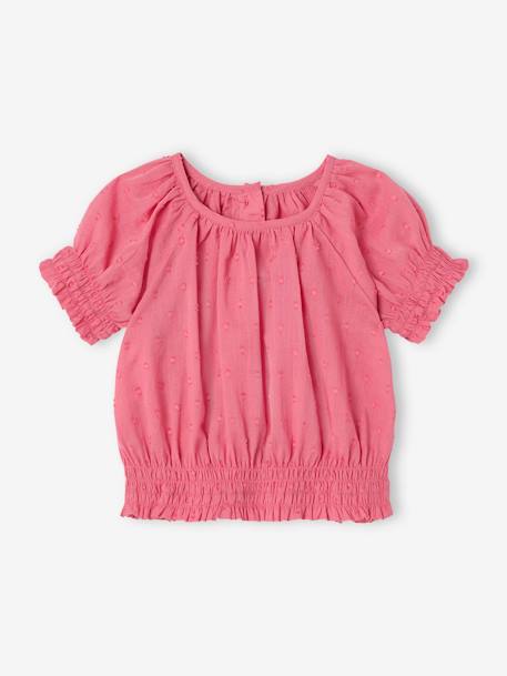 Blouse à plumetis bébé fraise 1 - vertbaudet enfant 