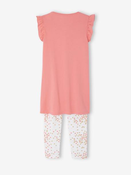 Ensemble fille chemise de nuit legging masque pochon nuit magique rose 5 - vertbaudet enfant 