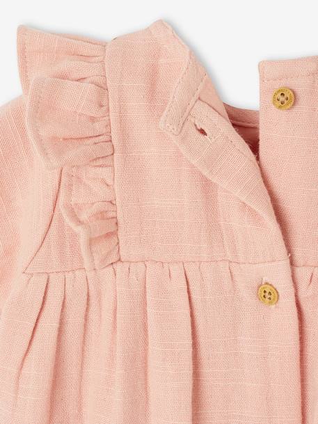 Robe en gaze de coton naissance rose 4 - vertbaudet enfant 