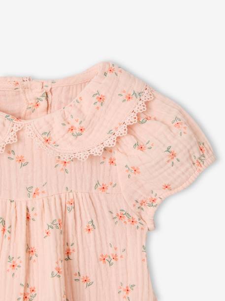 Robe à col claudine bébé fille rose pâle 3 - vertbaudet enfant 