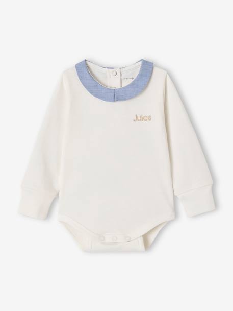 Body naissance évolutif personnalisable écru 6 - vertbaudet enfant 