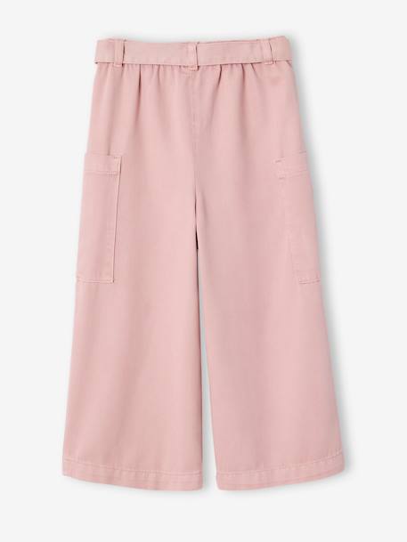 Pantacourt large en Lyocell fille rose 3 - vertbaudet enfant 
