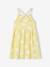 Robe à bretelles cordelette imprimée fleurs fille jaune pâle 2 - vertbaudet enfant 