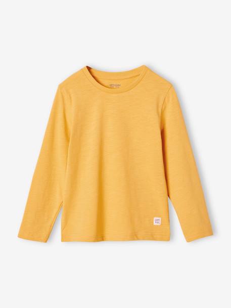 T-shirt garçon unis manches longues personnalisable anthracite+Bleu+jaune+marine+vert+vert sapin 15 - vertbaudet enfant 