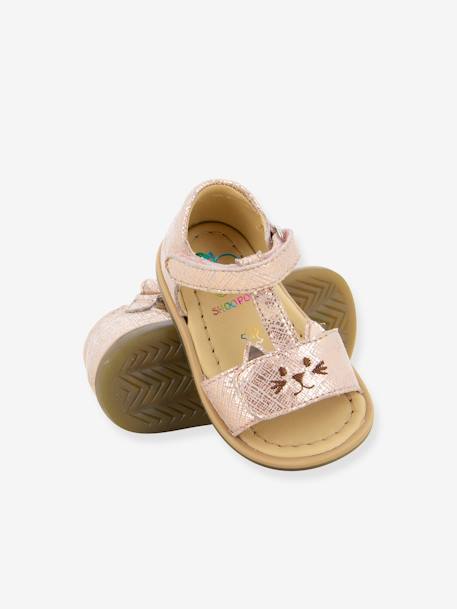 Sandales bébé Tity Miaou rose 1 - vertbaudet enfant 