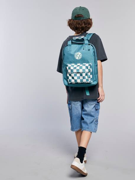 Sac à dos garçon damier vert d'eau 7 - vertbaudet enfant 