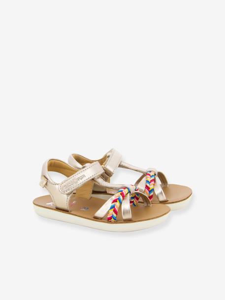 Sandales enfant Goa Salomé camel+rose 5 - vertbaudet enfant 