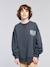 Sweat loose effet délavé noir 4 - vertbaudet enfant 