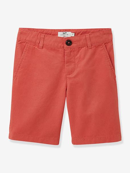 Bermuda chino garçon bleu+corail 5 - vertbaudet enfant 