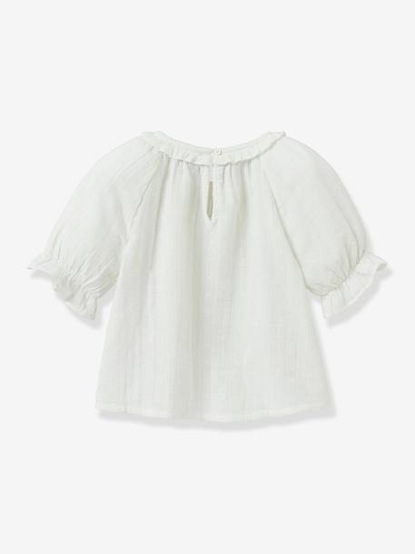 Blouse broderie anglaise en gaze de coton écru 2 - vertbaudet enfant 