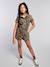 Combi short fille imprimé léopard beige 2 - vertbaudet enfant 