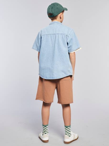 Lot de 2 bermudas effet délavé noix de pécan 14 - vertbaudet enfant 
