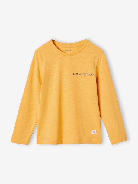 T-shirt garçon unis manches longues personnalisable anthracite+Bleu+jaune+marine+vert+vert sapin 16 - vertbaudet enfant 