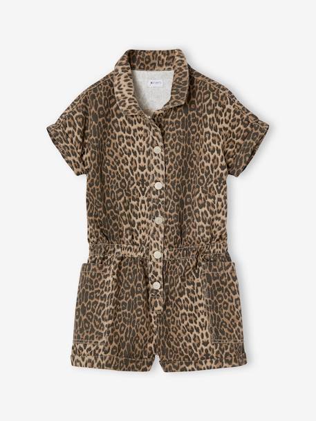 Combi short fille imprimé léopard beige 3 - vertbaudet enfant 