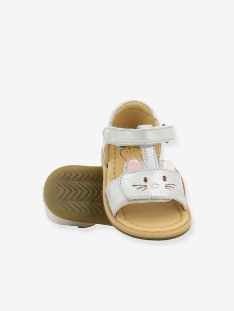Sandales bébé Tity Mousse argent 2 - vertbaudet enfant 