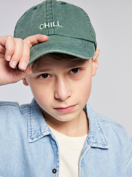 Casquette « Chill » enfant anthracite+vert d'eau+violet 5 - vertbaudet enfant 